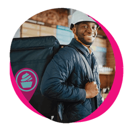 Deliver with Desserts to Door as a rider