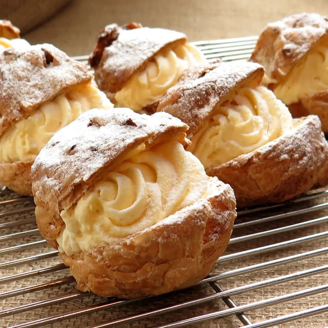 Coconut Passion Fruit Cream Puffs