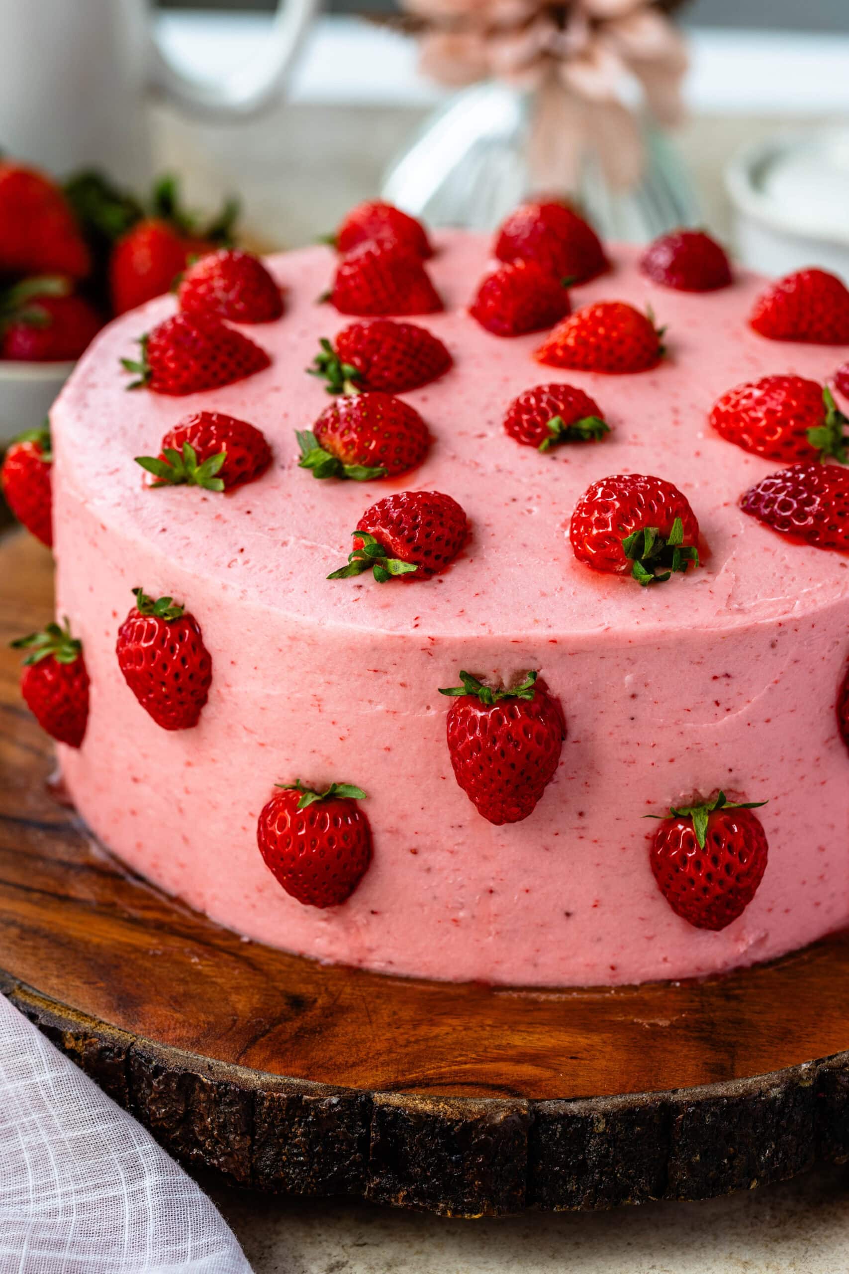 Strawberry Buttercream Celebration Cake